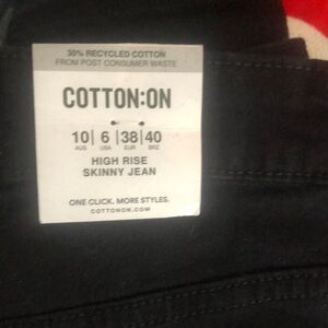 Cotton On Black High Rise Skinny Jeans